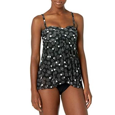 Imagem de Profile by Gottex Maiô feminino bandeau Flyaway, On the Dot preto/branco, 6