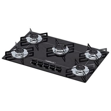 Imagem de Cooktop 5 bocas Chamalux ultra chama Bivolt Trempe de Chapa Preto