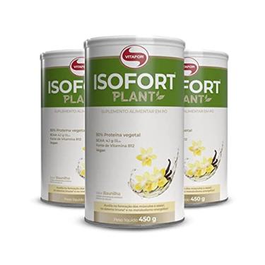Imagem de Kit 3 Isofort Plant Vitafor 450g Baunilha