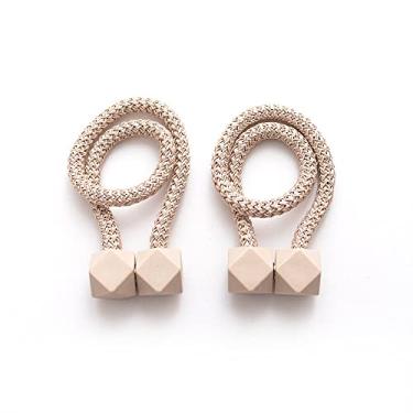 Imagem de Correia de cortina sem perfuração simples, sem instalação, fivela magnética, prendedores de cortina, suportes de cortina, T8,1 Pçs