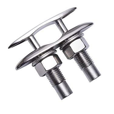 Imagem de SUNOOM Chuteira de deck para barco de 12,7 cm, aço inoxidável 316 resistente para doca marítima, trava marinha de montagem embutida oculta