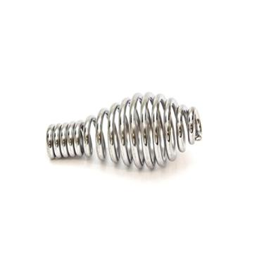 Imagem de Alça de fogão de mola, acabamento cromado, cônico em uma extremidade. Diâmetro máximo: 1-3/4", comprimento: 3-1/2", cabe em haste de 1/2". Para uso com churrasqueiras, defumadores, fornos, fogões a carvão/madeira/pellet, caldeiras.