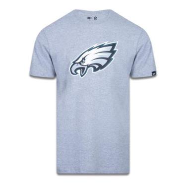Imagem de Camiseta Plus Size Philadelphia Eagles Nfl Preto Mescla Cinza New Era