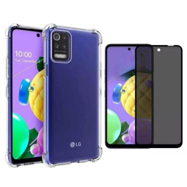 Imagem de Capa Capinha Anti Impacto + Película Privacidade Anti Espionagem Compatível Com LG K62 - (Hard Glass Store)