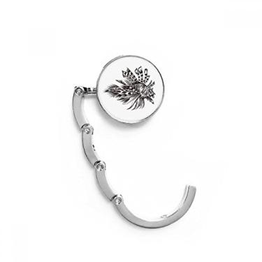 Imagem de Gancho de mesa com ilustração de peixe preto Marine Life Extensão dobrável