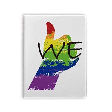 Imagem de LGBT Bandeira de arco-íris We Art Deco Presente Fashion Notebook Goma Diário Capa Macia Diário