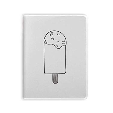 Imagem de Caderno de sorvete de gergelim preto com desenho de picolé, capa de goma