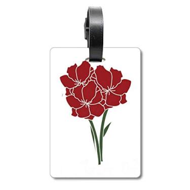 Imagem de Folhas Planta Cravo Flor Bolsa de Viagem Etiqueta Etiqueta Cartão de Bagagem Scutcheon Etiqueta