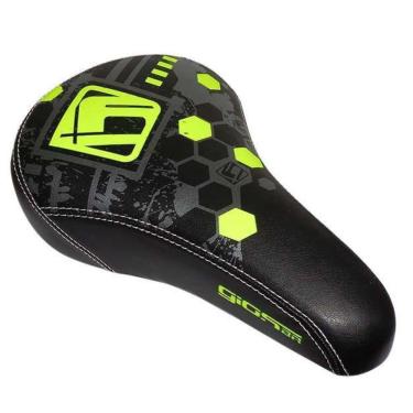 Imagem de Selim Gios Bmx Sela Bike Bicicleta Preto / Amarelo