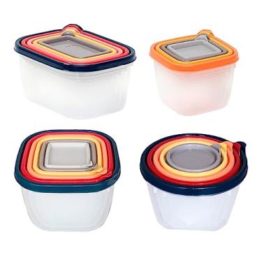 Imagem de 20 Potes porta mantimentos armazenar alimentos de plástico com tampa Vasilha marmita tapoer tapuer geladeira freezer microondas plasútil