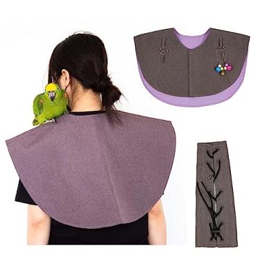 Imagem de Conjunto protetor de cocô de ombro de pássaro de estimação e protetor de braço antiarranhões, almofada de ombro anti-mordida, xale de fralda para papagaio, arara, periquito africano, periquito, agapornis fischeri, calopsita Lovebird