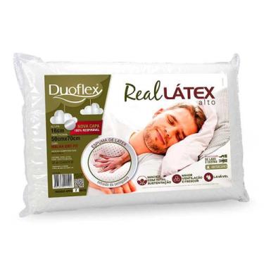 Imagem de Travesseiro Real Látex Alto 16cm - Duoflex 50X70cm