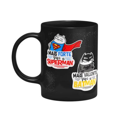 Imagem de Caneca Geek Flork - Super Flork Heróis - preta