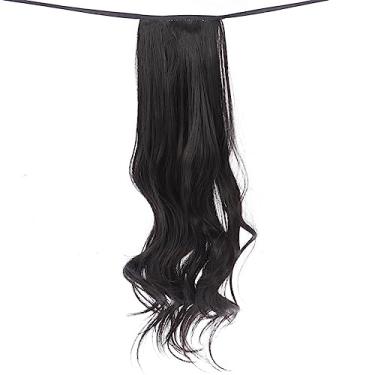 Imagem de FRCOLOR perucas trançadas perucas femininas peruca de cabelo humano encaracolado extensões de cabelo de fita peruca de fibra de alta temperatura cachos rabo de cavalo mulheres