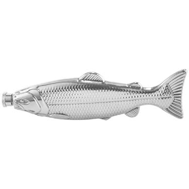 Imagem de Moovul 1 cantil em forma de peixe 142 g garrafa bolso garrafa aço festa bebidas para uso ao ar livre