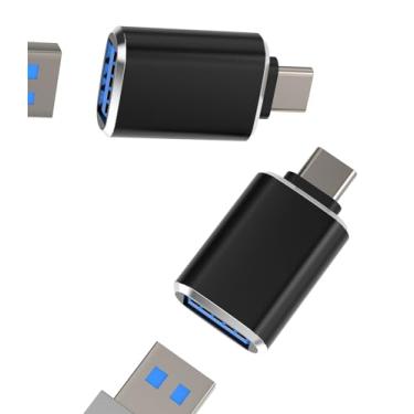 Imagem de Adaptador USB-C OTG para iPhone 15 Pro Max Plus com porta tipo C (embalagem com 2) compatível com Samsung LG Apple iPad 10, Air4/5, Mini6, Pro 12.9 MacBook Acessórios Thunderbolt Conversor Mouse