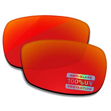 Imagem de Bowyer Lentes de reposição polarizadas para óculos de sol Oakley Crosshair 2.0 OO4044 - Espelho vermelho fogo