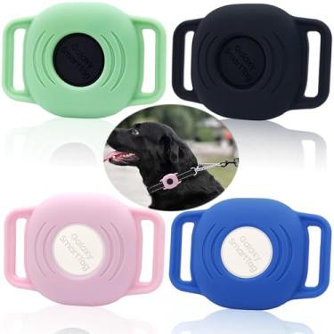 Imagem de Capa de silicone para Galaxy SmartTag para cães, capa fina para Samsung Smart Tag+Plus Tracker para coleira de animais de estimação, localizador de acessórios de manga itag para gato, conta-gotas,