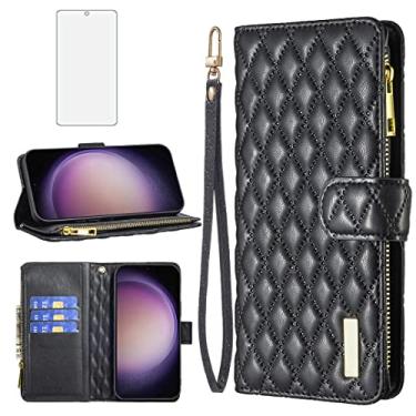 Imagem de Asuwish Capa de telefone para Samsung Galaxy S23 Plus 5G capa carteira com protetor de tela de vidro temperado e suporte de cartão de crédito flip de couro acessórios para celular S23+5G S23plus 23S +