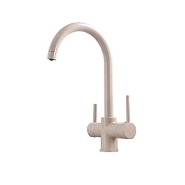 Imagem de Torneira de pia de cozinha cromada com filtro rotativo de 360 graus Torneira de cozinha Purificação de água potável Torneira de liga cromada