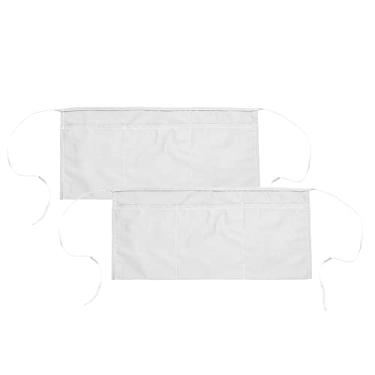 Imagem de Aventais de Cintura DALIX Comercial Restaurante Casa Babador Poliéster Cozinha de Algodão (3 Bolsos), Branco, Regular, 2