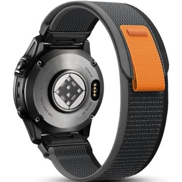 Imagem de IMIVIO Pulseira de relógio esportivo de substituição de nylon de ajuste rápido de 22 mm, compatível com Garmin Fenix 8 e Tactix 8 AMOLED de 47 mm/Fenix E/7 Pro/7/6/6 Pro/5/5 Plus/Forerunner 945/965