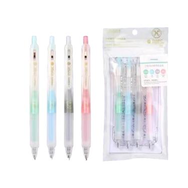 Imagem de Joucien Conjunto de canetas neutras coloridas da série Constellation de 0,5 mm, cores neutras, conjunto de canetas neutras - quatro cores ensacadas estilo C