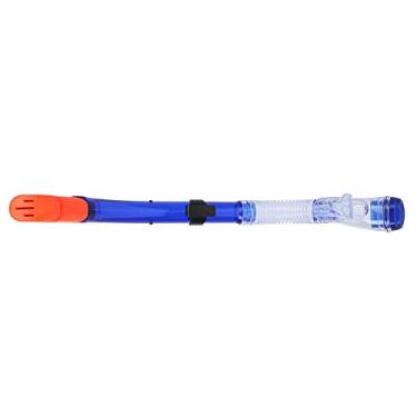 Imagem de Tubo de respiração para mergulho com snorkel, respirador de mergulho Tubo de respiração para mergulho com snorkel de borracha meio seco Tubo de respiração para mergulho e natação