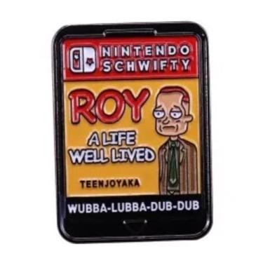 Imagem de Roy A Life Well Lived Video Game Wubba Lubba Dub Schwifty Rick Desenho Animado Comédia Programa de TV 2,8 cm Emblema de Broche Esmaltado, 1.1 Inches, Esmalte, Esmalte