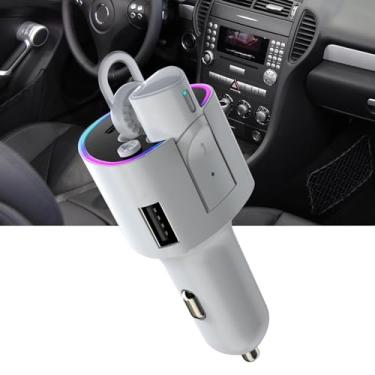 Imagem de Fone de Ouvido Sem Fio Com Cancelamento de Ruído, Som Claro, Conexão Estável, Leve, Fones de Ouvido para Carro (Branco)