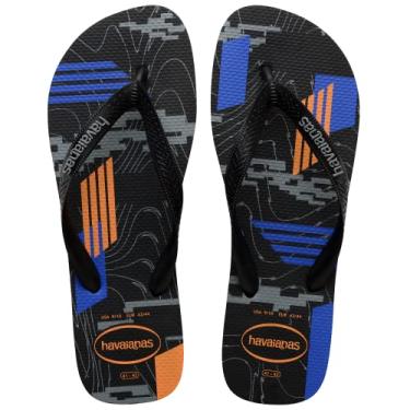 Imagem de Chinelo Preto/Preto/Cinza Aco Trend Havaianas n° 45/46 Men