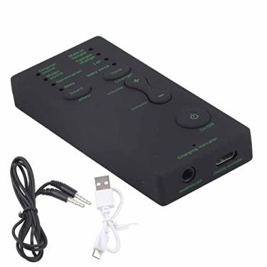 Imagem de Mini Trocador de Voz, 7 Mudanças de Voz Diferentes, Placa de Som Portátil Pequena e Leve para Tablet, Computador, Plug and Play, Interface de 3,5 Mm, Bateria de 3-4 Horas