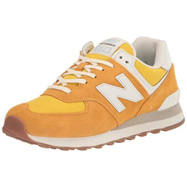 Imagem de New Balance Tênis masculino 574 V2, Dourado/branco, 10