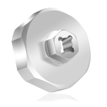 Imagem de KPALAG Chave de tampa de banho de óleo de cubo de eixo de reboque de aço inoxidável compatível com Dexter 9K 10K eixo de serviço geral para tambor número 8-415 (após julho de 2009), 8-430 (após abril