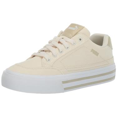 Imagem de PUMA Tênis feminino clássico vulc, branco amêndoa, branco alpino, tamanho 34, Alpine branco amêndoa tostado na neve, 41