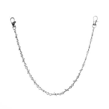 Imagem de GENEMEN Corrente de calça para homens e mulheres corrente gótica acessórios de vestuário, Espinho, tamanho �nico