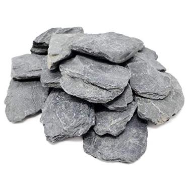 Imagem de Capcouriers Pedras de ardósia pequenas - 453 g de rochas de ardósia - rochas de ardósia natural - variam de 2,5 a 5 cm (as pedras são empoeiradas)