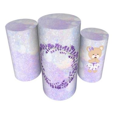 Imagem de Trio Capas De Cilindro C/ Elástico Ursa Princesa - Fadrix