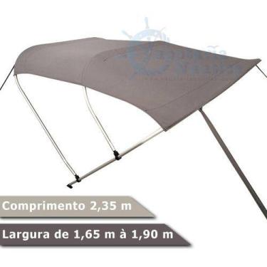 Imagem de Capota Toldo Nautico 3 Arcos 2,35m Comprimento P/ Lanchas, Barcos de A