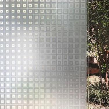 Imagem de Pelicula Adesiva Eletrostatica 3D para Box de Vidro Quadrados Infinito