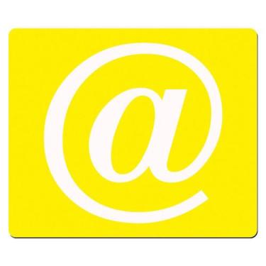 Imagem de Mouse Pad Retangular Arroba em PVC TopGet, Amarelo