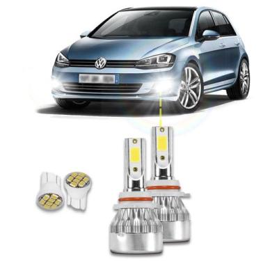 Imagem de Kit Ultra Led Volkswagen Golf 2007/2013 Milha 20000Lm 6500k - V10, Bra