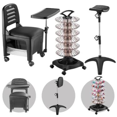 Imagem de Kit Salão Manicure Cirandinha Bari + Expositor Smaltbell + Tripé de Apoio Veneza Dompel Preto