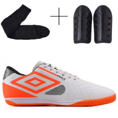 Imagem de Kit Chuteira Futsal Masculina + Meião + Caneleira Oferta Especial A Pr
