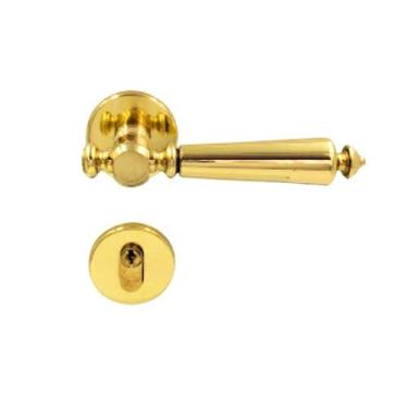 Imagem de Fechadura Porta Externa Roi Imab Dourada Brilhante Maq. 55Mm