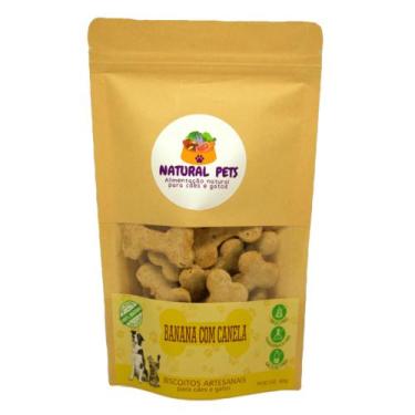 Imagem de Biscoito natural e artesanal para cães e gatos  - sabor banana com can