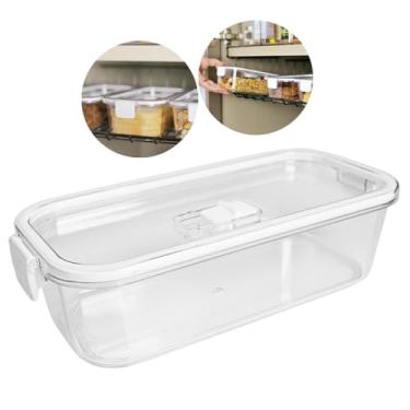 Imagem de Organizador de Geladeira e Armário Hermético | Para Armário Cozinha Geladeira | 0,845 Litros Com Tampa Hermética | Caixa Plástica para Legumes, Saladas, Alimentos e Vegetais | Paramount