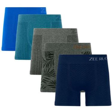 Imagem de Kit Com 5 cueca Boxer em poliamida sem costura Zee Rucci, Sortidas, G