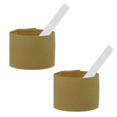 Imagem de ONLYKXY 2 braçadeiras de capitão 7 x 34 cm/2,75 x 13 polegadas ajustável líder braçadeira esportiva para futebol, basquete, vôlei, clube, competição, treinador, jogadores (marrom)