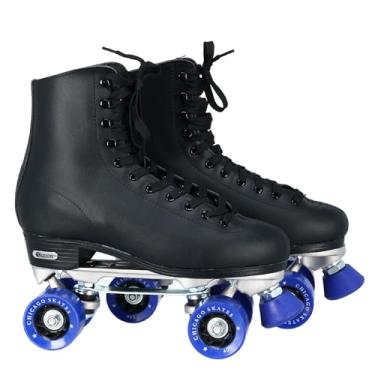 Imagem de CHICAGO Patins de patins clássicos masculinos SKATES - patins premium preto Quad Rink - tamanho 3